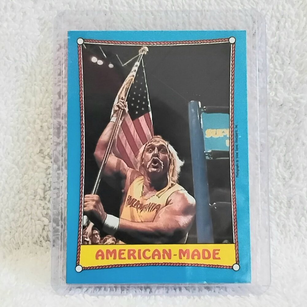 Mint 1987 Topps Hulk Hogan American-Made Ringside Action WWF Card 35!!